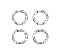 PATIKIL Anillos en O con Resorte, 4Pzs 1 Pulgada Clips Redondos de Metal Hebillas Snap para Llaveros Bolsos Carteras Correas Correas para Perros Manualidades DIY, Plateado 25mm