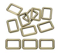 PATIKIL Anillos Rectangulares de Metal Plano 1-1/2"/38mm, 8 Piezas Hebilla de Anillo Cuadrado para Correa de Tejido para Hacer Cinturones de Cuero, Bolsos, Hecho A Mano, Bronce
