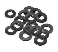 PATIKIL Arandela Plana de Goma M12, Paquete de 16 Unidades 12mm ID 24mm OD 3mm de Grosor Junta Espaciadora de Sellado para Grifo Tubería Manguera de Agua Perno de Fijación, Negro