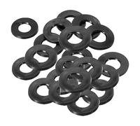 PATIKIL Arandela Plana de Goma M12, Paquete de 20 Unidades 12mm ID 24mm OD 3mm de Grosor Junta Espaciadora de Sellado para Grifo Tubo Manguera de Agua Perno de Fijación, Negro