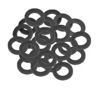 PATIKIL Arandela Plana de Goma M16, Paquete de 24 Unidades 16mm ID 27mm OD 3mm de Grosor Junta Espaciadora de Sellado para Grifo Tubo Manguera de Agua Perno de Fijación, Negro