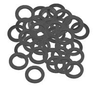 PATIKIL Arandela Plana de Goma M16, Paquete de 80 Unidades 16mm ID 24mm OD 2mm de Grosor Junta Espaciadora de Sellado para Tubería de Grifo, Manguera de Agua, Perno de Fijación, Negro