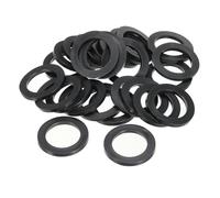 PATIKIL Arandela Plana de Goma M30, 40 Pcs 30mm de Diámetro Interior 40mm de Diámetro Exterior 3mm de Grosor Junta Espaciadora de Sellado para Grifo Tubería Manguera de Agua, Negro