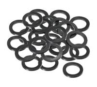 PATIKIL Arandela Plana de Goma M30, Paquete de 24 Unidades 30mm ID 40mm OD 3mm de Grosor Junta Espaciadora de Sellado para Grifo Tubo Manguera de Agua Perno de Fijación, Negro