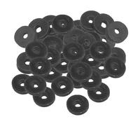PATIKIL Arandela Plana de Goma M4, Paquete de 100 Unidades 4mm ID 13mm OD 3mm de Grosor Junta Espaciadora de Sellado para Grifo Tubo de Agua Manguera Sujetador Perno, Negro
