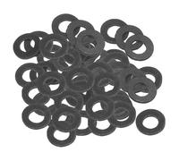 PATIKIL Arandela Plana de Goma M5, Paquete de 120 Unidades 5mm ID 12mm OD 1mm de Grosor Junta Espaciadora de Sellado para Grifo Tubo de Agua Manguera Sujetador Perno, Negro