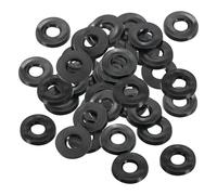 PATIKIL Arandela Plana de Goma M5, Paquete de 80 Unidades 5mm ID 11mm OD 1.5mm de Grosor Junta Espaciadora de Sellado para Grifo, Tubo de Agua, Perno de Fijación, Negro
