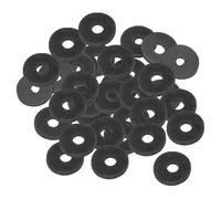 PATIKIL Arandela Plana de Goma M5, Paquete de 80 Unidades 5mm ID 18mm OD 2mm de Grosor Junta Espaciadora de Sellado para Grifo Tubo Manguera de Agua Perno de Fijación, Negro