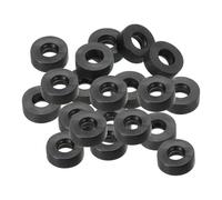 PATIKIL Arandela Plana de Goma M6, Paquete de 20 Unidades 6mm ID 12mm OD 4.5mm de Grosor Junta Espaciadora de Sellado para Grifo, Tubo de Agua, Sujetador de Manguera, Perno, Negro
