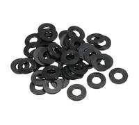 PATIKIL Arandela Plana de Goma M6, Paquete de 40 Unidades 6mm ID 16mm OD 1.5mm de Grosor Junta Espaciadora de Sellado para Grifo Tubería Manguera de Agua Perno de Fijación, Negro