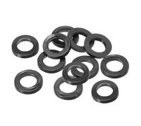 PATIKIL Arandela Plana de Goma M7, 12 Pcs, 7 mm de Diámetro Interior, 12 mm de Diámetro Exterior, 3 mm de Grosor, Junta Espaciadora de Sellado para Grifo, Tubería de Agua, Perno, Negro