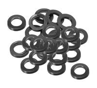 PATIKIL Arandela Plana de Goma M7, Paquete de 24 Unidades 7mm ID 12mm OD 3mm de Grosor Junta Espaciadora de Sellado para Grifo, Tubo de Agua, Manguera, Perno de Fijación, Negro