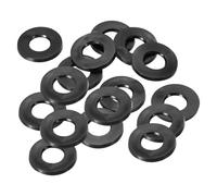 PATIKIL Arandela Plana de Goma M8, Paquete de 16 Unidades 8mm ID 18mm OD 1.5mm de Grosor Junta Espaciadora de Sellado para Tubería de Grifo, Manguera de Agua, Perno de Fijación, Negro