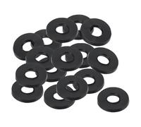 PATIKIL Arandela Plana de Goma M8, Paquete de 16 Unidades 8mm ID 21mm OD 2mm de Grosor Junta Espaciadora de Sellado para Grifo Tubo de Agua Manguera Sujetador Perno, Negro