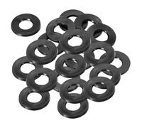 PATIKIL Arandela Plana de Goma M8, Paquete de 20 Unidades 8mm ID 18mm OD 1.5mm de Grosor Junta Espaciadora de Sellado para Tubería de Grifo, Manguera de Agua, Perno de Fijación, Negro