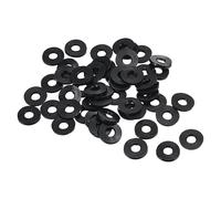 PATIKIL Arandela Plana de Goma M8, Paquete de 40 Unidades 8mm ID 21mm OD 2mm de Grosor Junta Espaciadora de Sellado para Grifo Tubo Manguera de Agua Perno de Fijación, Negro