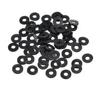 PATIKIL Arandela Plana de Goma M8, Paquete de 60 Unidades 8mm ID 21mm OD 2mm de Grosor Junta Espaciadora de Sellado para Grifo Tubería Manguera de Agua Perno de Fijación, Negro