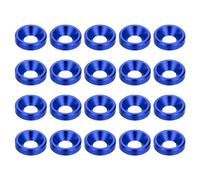 PATIKIL Arandelas Avellanadas M3, Paquete de 20 Arandelas de Aleación de Aluminio para Tornillos, Accesorios Mecánicos, Azul