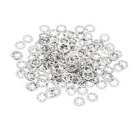 PATIKIL Arandelas De Bloqueo Con Dientes Internos M3, 150Pcs Juego De Arandelas De Bloqueo Dentadas De Acero Inoxidable 304 Para Sujetadores Y Clipes De Equipos Mecánicos, Plateado