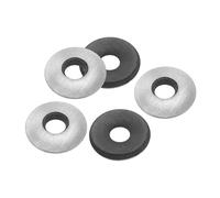 PATIKIL Arandelas de Sellado EPDM Galvanizadas de 5.5x16mm 200 Piezas Junta de Goma de Neopreno Respaldada con Arandela de Tornillo para Industria Hogar Techos (#12)