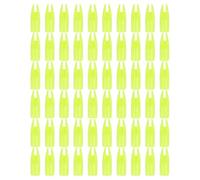 PATIKIL Arco Tiro Flechas Culatines 7mm, 60uds Plástico Pegamento Flecha Culatín Reemplazo para Caza Flechas Compuesto Arco Recurvo Arco, Amarillo