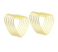 PATIKIL Aros Atrapasueños de 4" 12 Piezas Aros Metálicos en Forma de Corazón para Macramé Guirnalda Floral para Manualidades en Casa Decoración de Pared de Boda Color Oro.