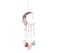 PATIKIL Atrapasueños De Sol Grande De Ágata De 26", Árbol De La Vida De 7 Chakras con Piedras De Cristal Lunar Hecho A Mano para Adultos, Bohemia para Pared De Dormitorio, Multicolor