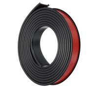 PATIKIL Banda de Borde en Forma de U de TPE 7/8" x 9.8 pies Autoadhesiva Ribete de Chapa Flexible para Protección Muebles Bordes Reparación de Estantes Gabinetes Negro
