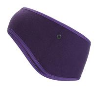 PATIKIL Banda Para Orejas Polar, Banda Elástica Para Calor De Invierno Para Correr Cinta De Sudor Esencial Para Exteriores Con Botones Para Trotar Caminar Esquiar Ciclismo, Morado Oscuro