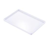 PATIKIL Bandeja de Comida Rápida de 11X8 Pulgadas Plástico Reutilizable de Uso Múltiple Bandeja Rectangular de Superficie Lisa para Restaurante Cocina en Casa Color Blanco