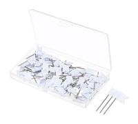 PATIKIL Bandera Mapa Chinchetas, 100uds 1 Pulgada Viaje Mapa Pasadores con Plástico Diálogo para Corcho Boletín Tablero, Imagen, Mapa Colgante, Blanco