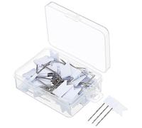 PATIKIL Bandera Mapa Chinchetas, 50uds 1 Pulgada Viaje Mapa Pasadores con Plástico Diálogo para Corcho Boletín Tablero, Imagen, Mapa Colgante, Blanco