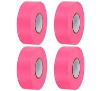 PATIKIL Banderola Cinta 1-1/5"x147', 4 Paquete PVC No Adhesivo Neón Marcaje Cinta para Arbol Estudio Límites Exterior Sendero, Rosa