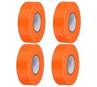 PATIKIL Banderola Cinta 1"x147', 4 Paquete PVC No Adhesivo Neón Marcaje Cinta para Arbol Estudio Límites Exterior Sendero, Orange