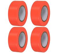 PATIKIL Banderola Cinta 1"x98', Paquete 4 PVC No Adhesivo Neón Marcaje Cinta para Arbol Estudio Límites Exterior Sendero, Orange