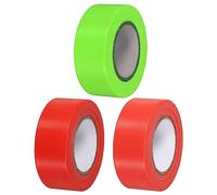 PATIKIL Banderola Cinta 1"x98' Surtido Color, 3 Paquete PVC No Adhesivo Neón Marcado Cinta para Árbol Encuesta Límites Exterior Sendero, Rojo, Naranja, Verde
