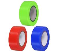 PATIKIL Banderola Cinta 1"x98' Surtido Color, 3 Paquete PVC No Adhesivo Neón Marcado Cinta para Árbol Encuesta Límites Exterior Sendero, Rojo, Azul, Verde
