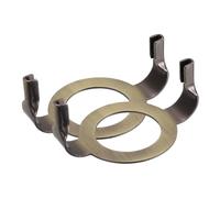 PATIKIL Base de arpa E26 36mm Acero Bronce Antideslizante 2 Piezas | Collar UNO, 1-7/16 Pulgadas, Adaptador de reemplazo, Accesorios de pantalla de lámpara, para portalámparas roscados
