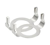 PATIKIL Base Montura Lámpara E26 1-7/16" Acero Plateado 2 Piezas | Antideslizante, Adaptador de Collar UNO, Accesorios de Pantalla de Reemplazo, para Portalámparas Roscado, 36mm