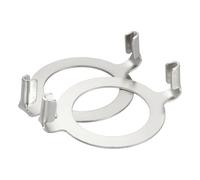 PATIKIL Base Silla Arpa Lámpara E27 1.7 Pulgadas Acero 2 Piezas | Antideslizante, Adaptador de Collar UNO, Reemplazo, Accesorios de Pantalla para Portalámparas Roscado, 42mm, Plateado
