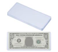 PATIKIL Billetes Soporte, 6uds Superior Inserto Moneda PVC Soporte para Efectivo Superior Carga Fundas Dólar Billete Marco para Regulares Billetes, 6.8 x 3" Azul