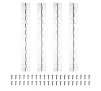 PATIKIL Bisagra De Piano De 10x1.2 Pulgadas, 4 Pcs Bisagra Continua De Acero Inoxidable 304 Con Agujeros Para Puerta De Piano Caja De Almacenamiento De Madera Gabinete Barco, Plateado