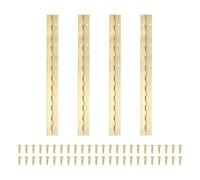 PATIKIL Bisagra De Piano De 12x1.2 Pulgadas, 4 Pcs Bisagra Continua De Acero Inoxidable 304 Con Agujeros Para Puerta De Piano Caja De Madera Gabinete Barco, Dorado