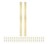 PATIKIL Bisagra De Piano De 20x1.2 Pulgadas, 2 Pcs Bisagra Continua De Acero Inoxidable 304 Con Agujeros Para Puerta De Piano Caja De Almacenamiento De Madera Gabinete Barco, Dorado