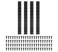 PATIKIL Bisagra De Piano De 20x2 Pulgadas, Paquete De 4 Bisagras Continuas De Acero Inoxidable 304 Con Agujeros Para Puerta De Piano, Caja De Almacenamiento De Madera, Barco, Negro