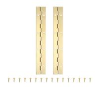 PATIKIL Bisagra De Piano De 8x1.2 Pulgadas, 2 Pcs Bisagra Continua De Acero Inoxidable 304 Con Agujeros Para Puerta De Piano Caja De Almacenamiento De Madera Gabinete Barco, Dorado