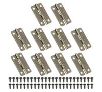 PATIKIL Bisagras Pequeñas de 1-3/16", Paquete de 10 Bisagras Mini para Cajas de Joyería con Tornillos para Joyeros, Cajas de Madera, Cajones de Gabinetes y Puertas de Rejas, Marrón
