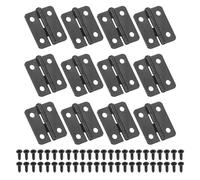 PATIKIL Bisagras Pequeñas de 3/4 de Pulgada, Paquete de 12 Bisagras Mini para Cajas de Joyería con Tornillos para Joyas, Cajas de Madera, Cajones de Gabinetes, Puertas de Rejas, Negro