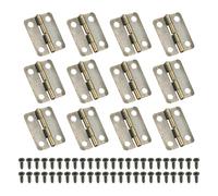 PATIKIL Bisagras Pequeñas de 5/8 Pulgadas, Paquete de 12 Bisagras Mini para Cajas de Joyería con Tornillos para Joyeros, Cajas de Madera, Cajones, Puertas de Armario, Marrón