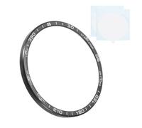 PATIKIL Bisel de reloj de 43 mm, anillo de acero inoxidable adhesivo antiarañazos, marco de bucle para reloj de pulsera, funda protectora para Garmin Fenix 8X Amoled Display, negro/blanco